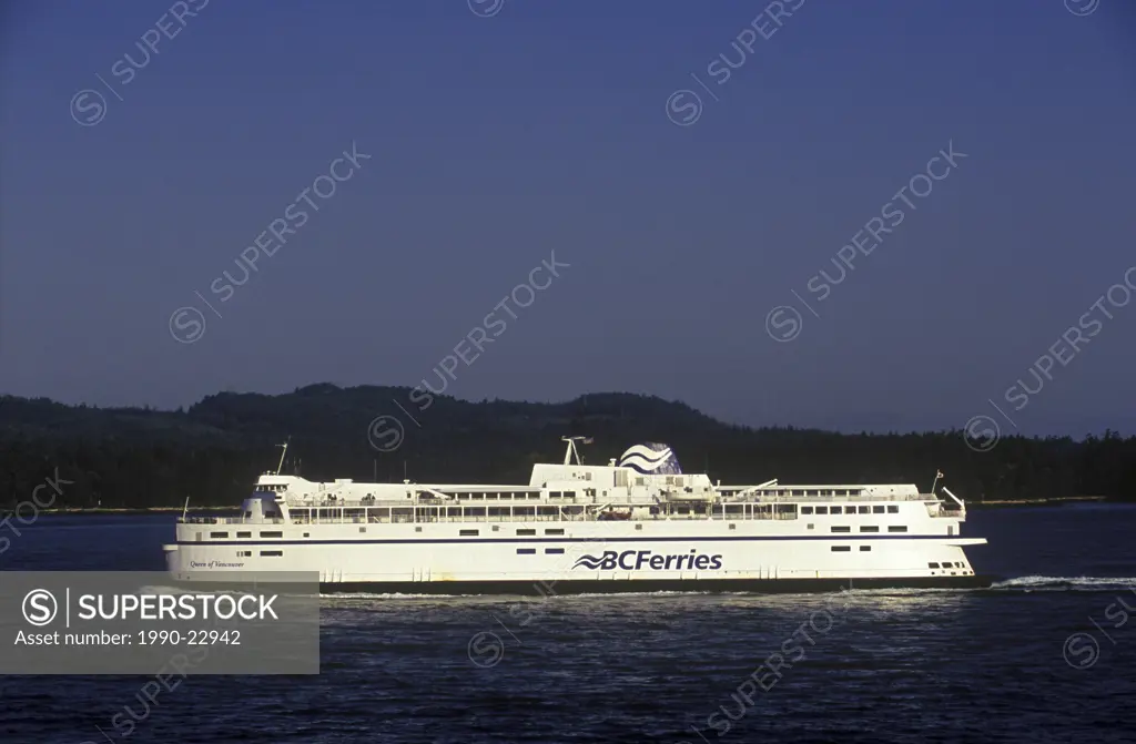 BC Ferry ship Queen of Vancouver on Tsawwassen to Swartz Bay, British Columbia, Canada