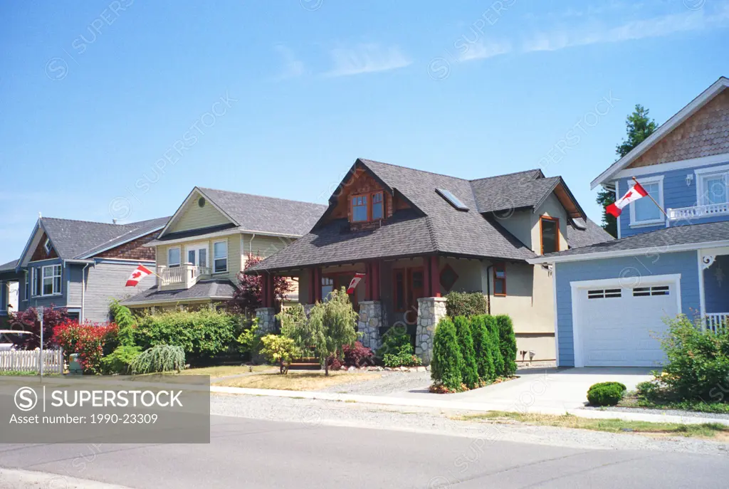 homes in Sidney, Vancouver Island, British Columbia, Canada