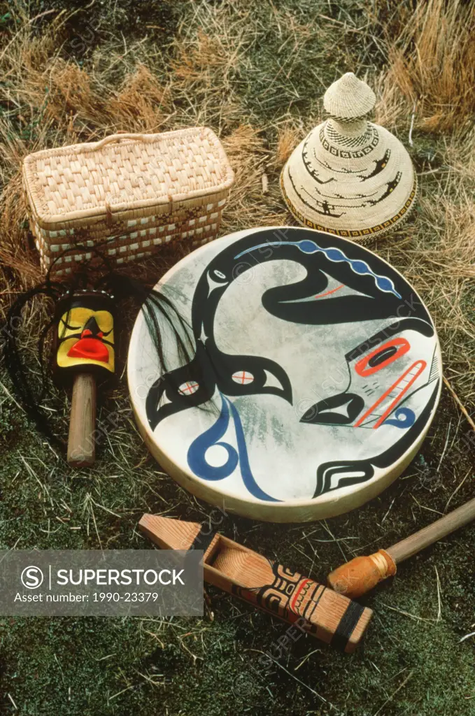 First Nations culture, Nuu-chah-nulth artifacts, British Columbia, Canada