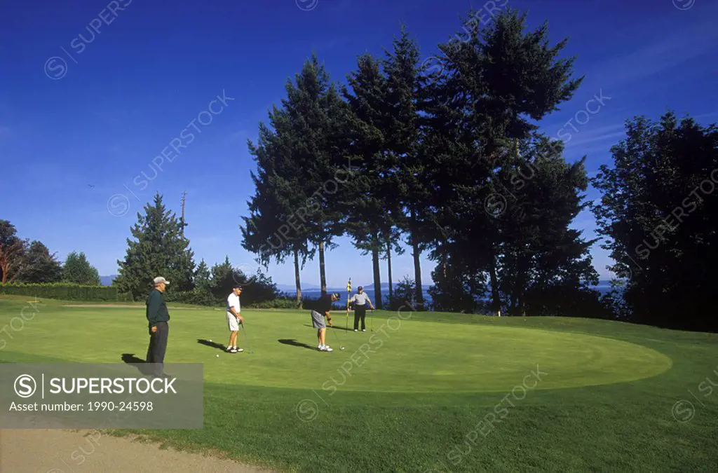 Qualicum Beach Memorial Golf Course, Overlooking Georgia Strait, Vancouver Island, British Columbia, Canada