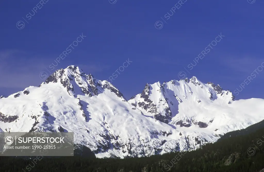 Coast Mountain Range, view from Whistler peak, Tantalus Range, Whistler, British Columbia, Canada