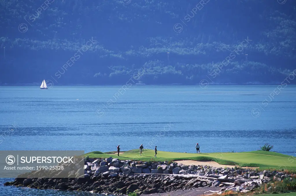 Furry Creek Golf Course overlooking Howe Sound, British Columbia, Canada