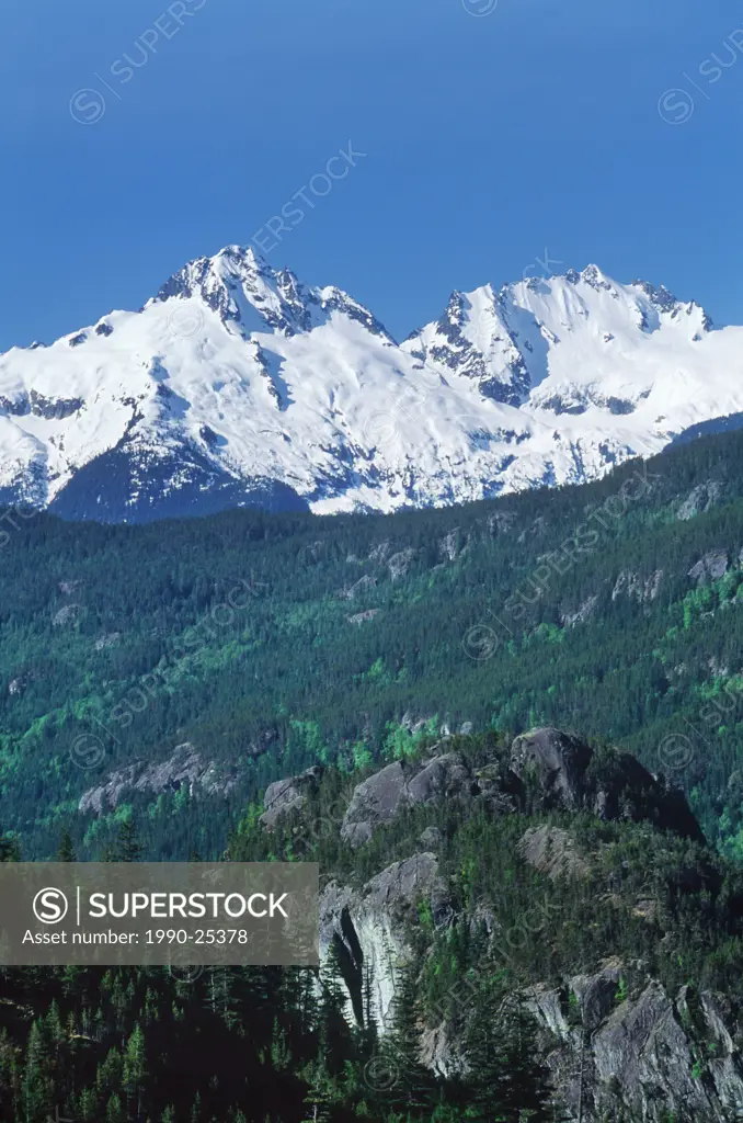 Tantalus range, view from highway, Whistler, British Columbia, Canada