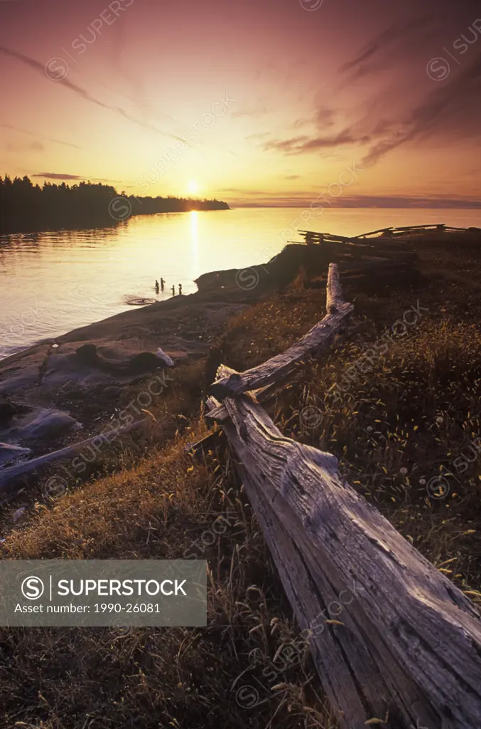Sunset at whaling Station Bay, Hornby Islands, British Columbia, Canada