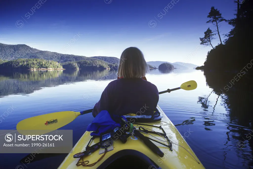 Kayaking on South Moresby, Gwaii Haanas National Park reserve, British Columbia, Canada
