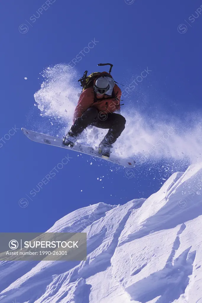 Snowboarding, Mount Mackenzie, Revelstoke, British Columbia, Canada