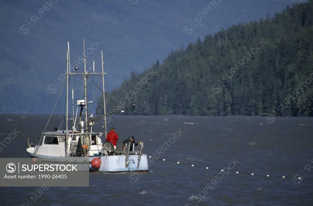 Tyee Test Fishery gillnetter, Skeena River, British Columbia, Canada
