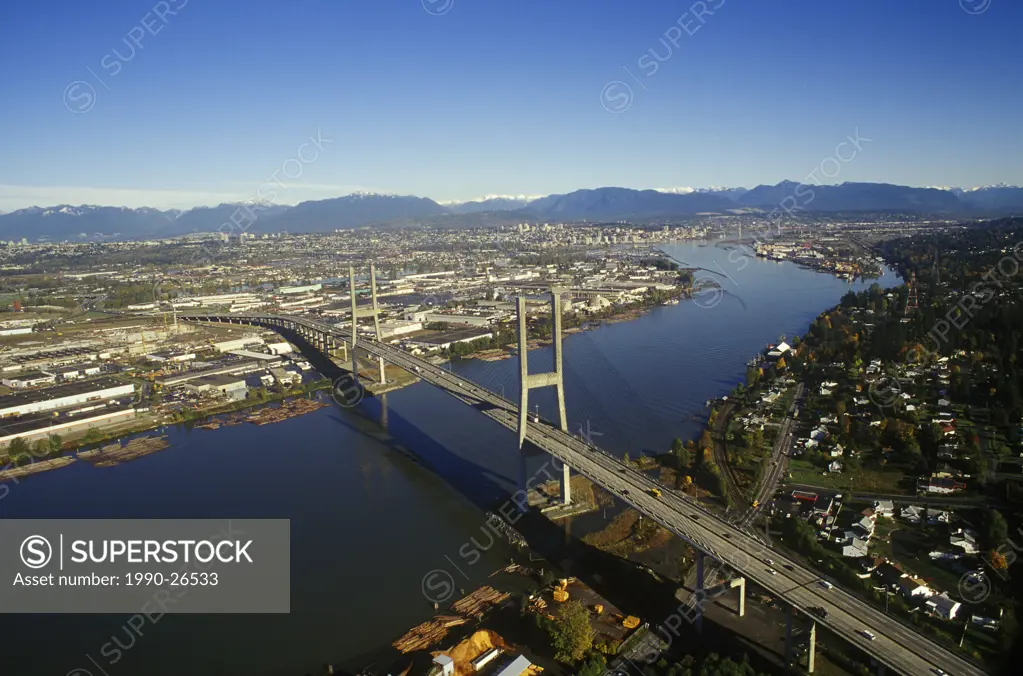 The Alex Fraser Bridge conecting Richmond and New Westminister, British Columbia, Canada