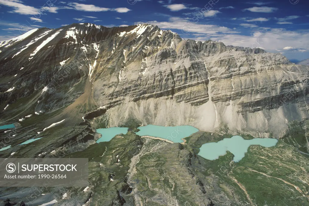 Aerial of Northern Extension of Rockies, Stone Mountain Provincial Park, British Columbia, Canada