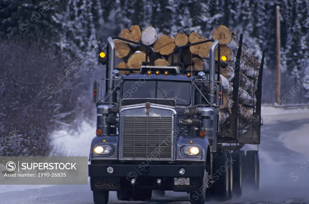 Logging truck, Bulkley Valley, British Columbia, Canada