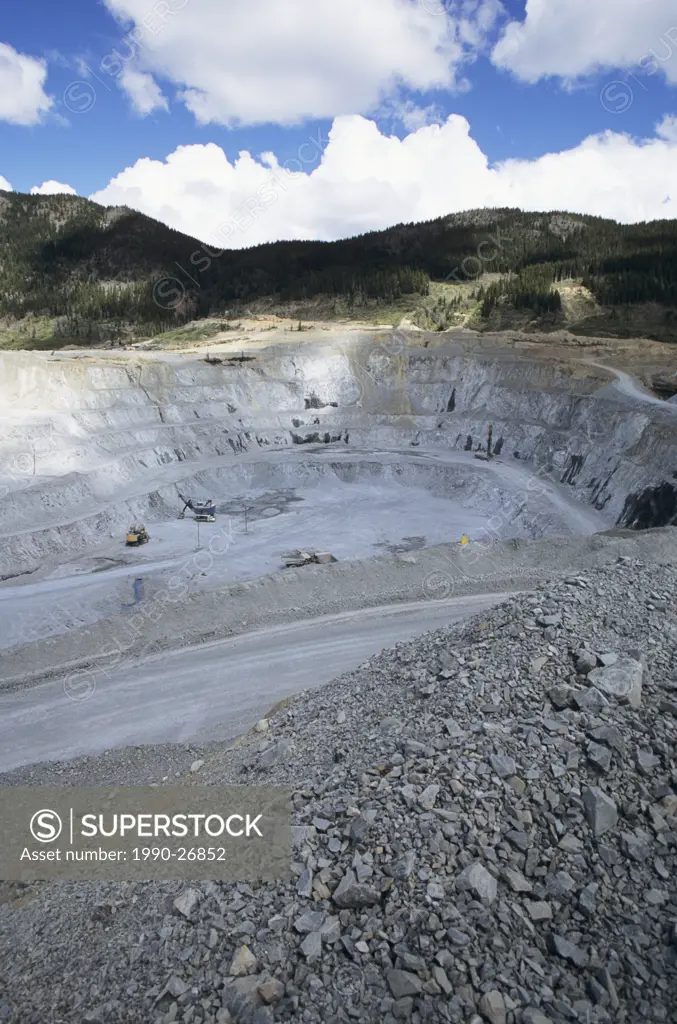 Huckleberry open pit copper mine, Tahtsa Lake, British Columbia, Canada