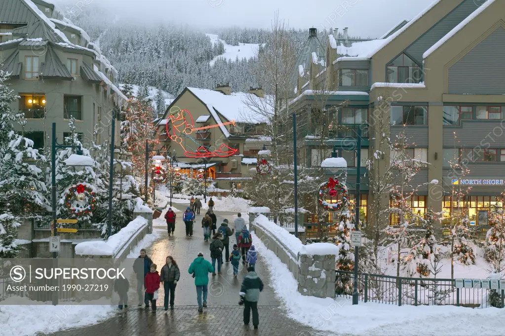 Whistler Village in winter, British Columbia, Canada
