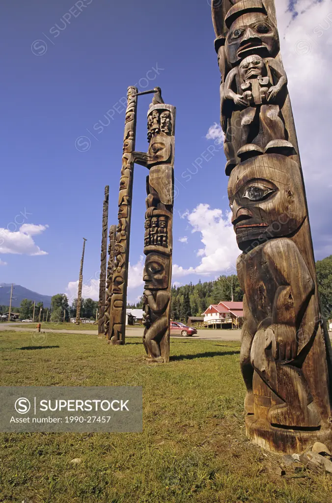 Totem Poles, Skeena Region, British Columbia, Canada