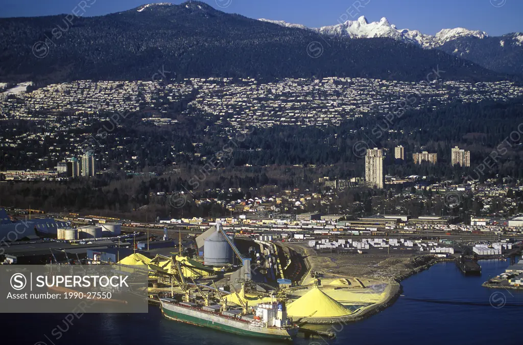 Aerial of Vancouver Harbor, British Columbia, Canada