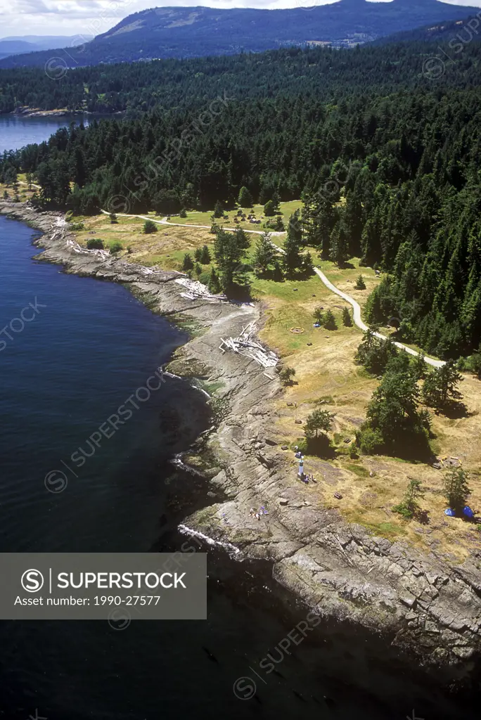 Aerial of Saturna Island, British Columbia, Canada