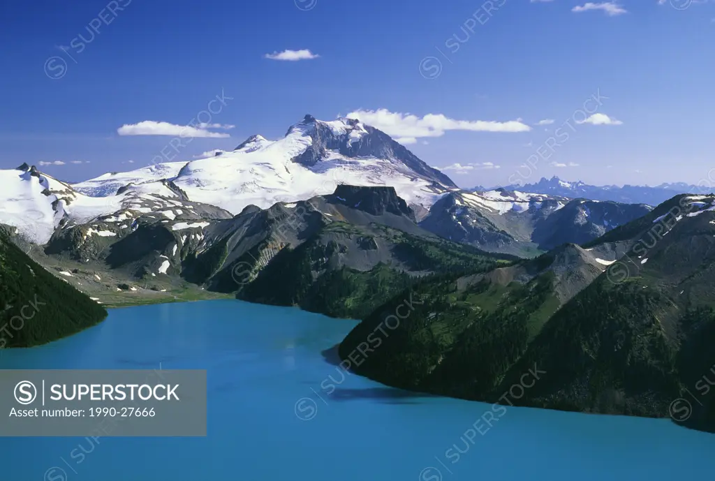Garibaldi Lake, and Mount Garibaldi, Warren Glacier, Sphynx Bay, Garibaldi park, British Columbia, Canada.