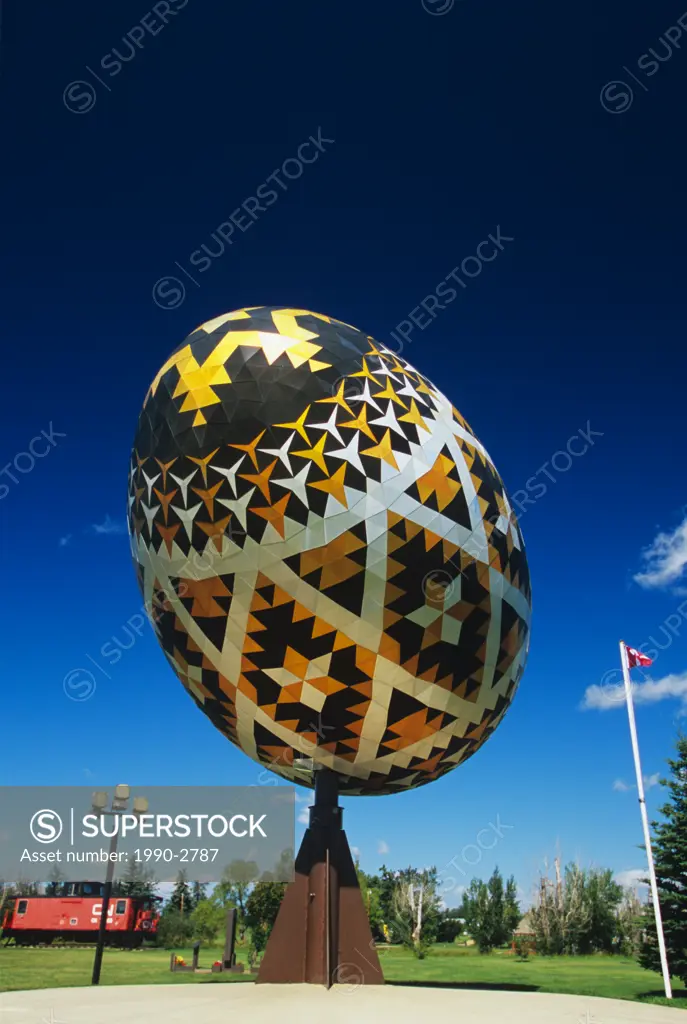 World´s Largest Easter egg, the pysanka  Elk´s park, Vegreville , Alberta, Canada
