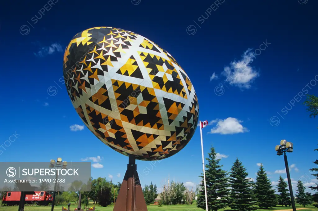 World´s Largest Easter egg, the pysanka  Elk´s park, Vegreville , Alberta, Canada