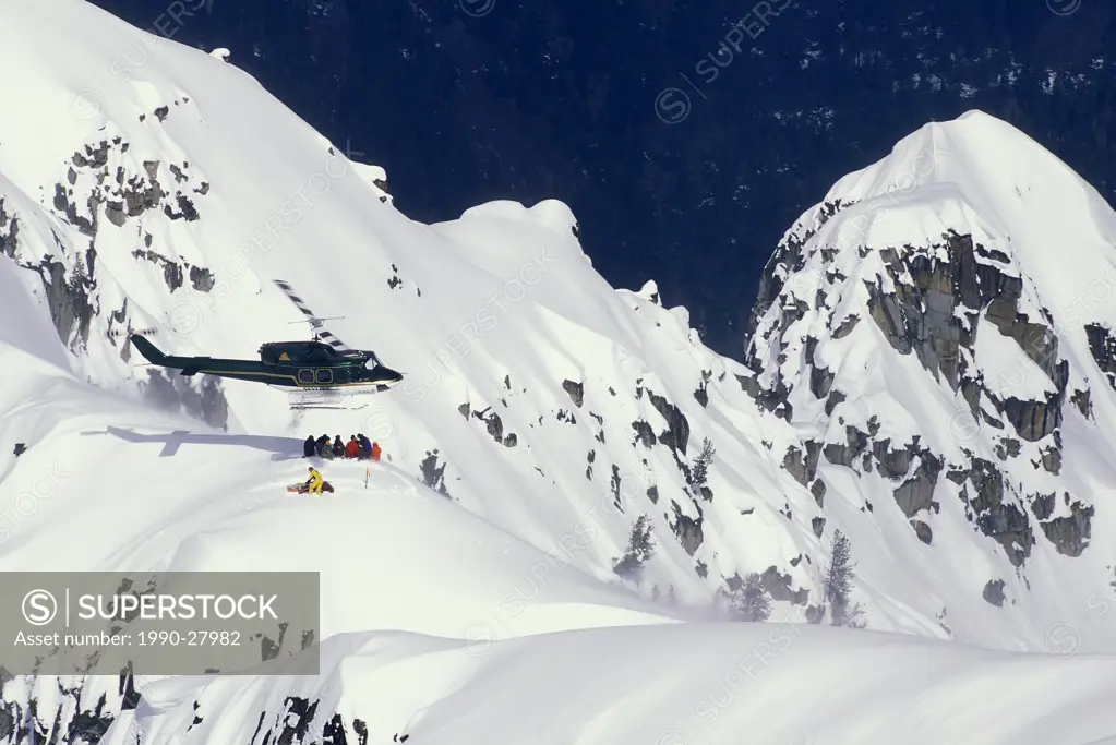 Helicopter Skiing , Coast Mountains, British Columbia, Canada