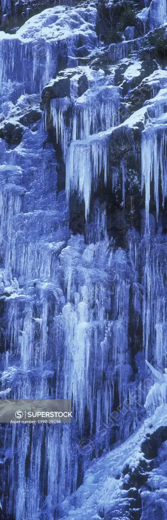A frozen waterfall, British Columbia, Canada