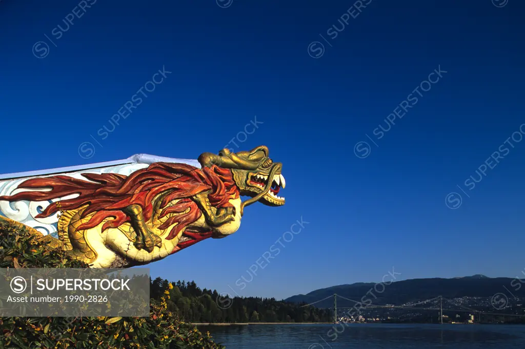 Dragon sculpture in Stanley park, Vancouver, British Columbia, Canada