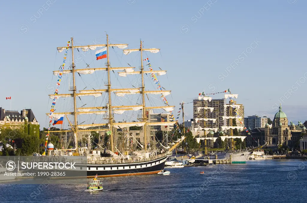 Tall ships festival, Victoria Inner Harbour, Vancouver Island, British Columbia, Canada