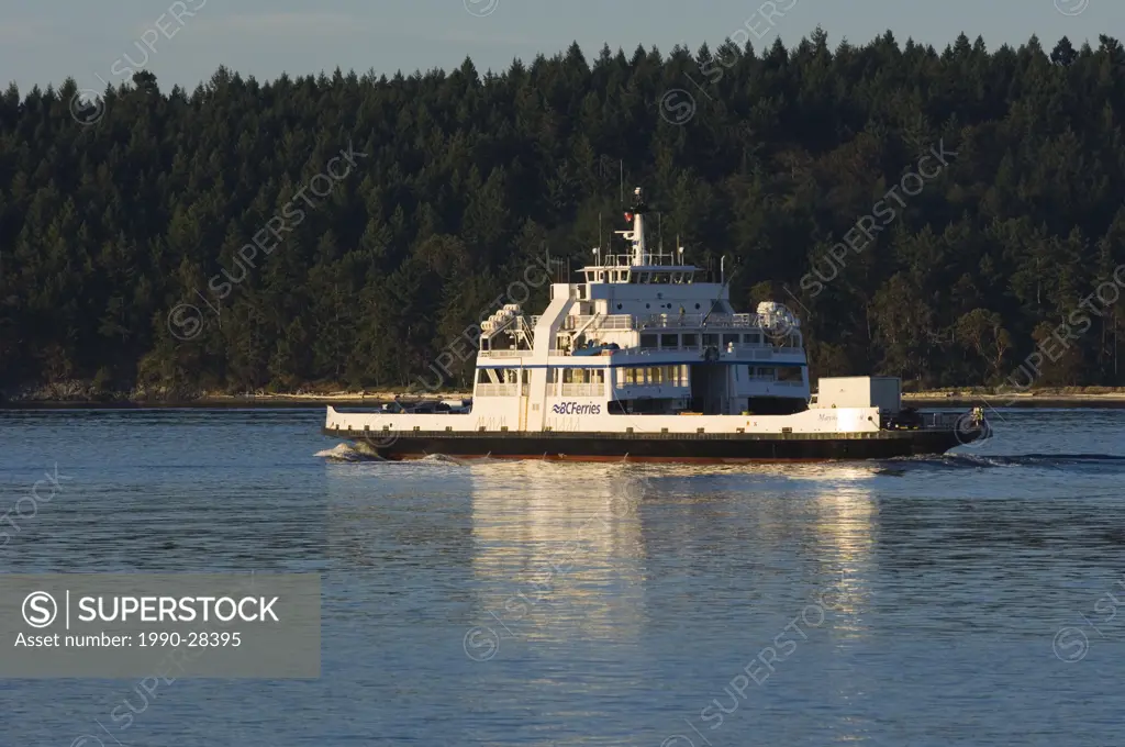 BC Ferry in waters of Georgia Strait, British Columbia, Canada