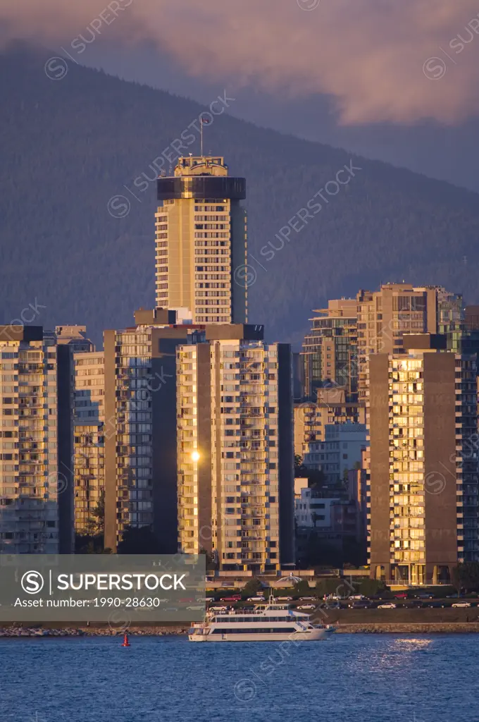 West End from Hastings Mill Park, Vancouver, British Columbia, Canada
