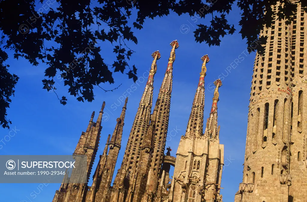 Spain, Barcelona, Sagrada Familia church - by Gaudi