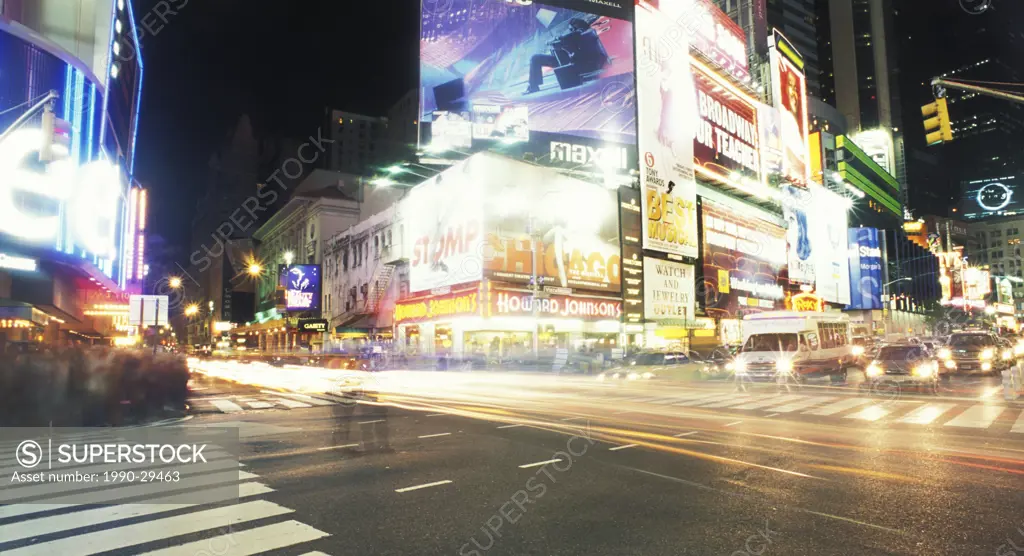 Traffic on Broadway Street near Times Square, New York, NY, USA
