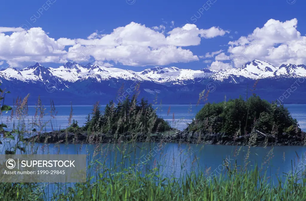 USA, Alaska, small islets in just north of Juneau in Auke Bay