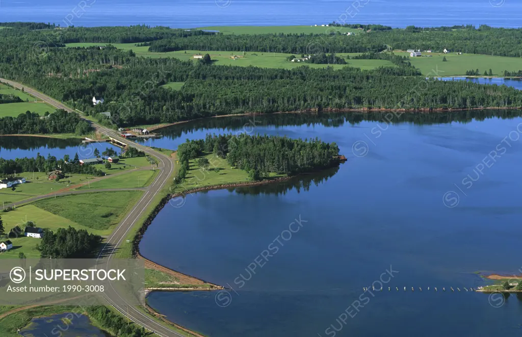 Aerial of Pinette Provincial Park, Prince Edward Island, Canada