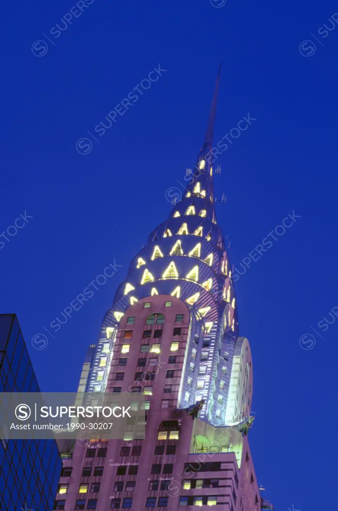 USA, New York City, Chrysler Building at twilight