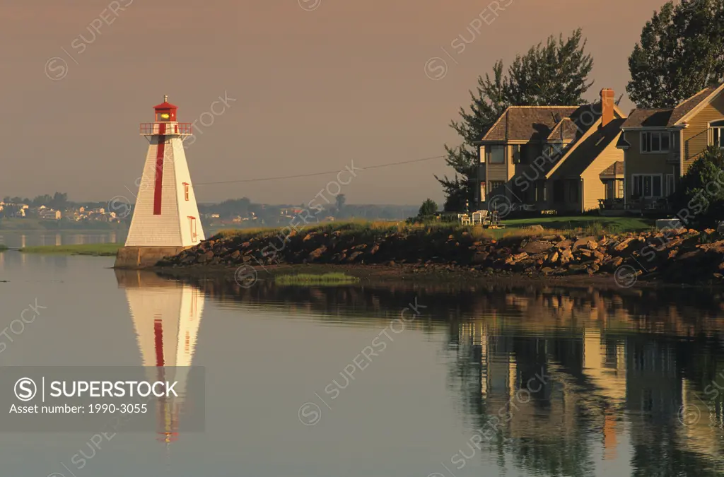 Lighthouse, Queen Elizabeth Drive, Charlottetown, harbour, Prince Edward Island, Canada