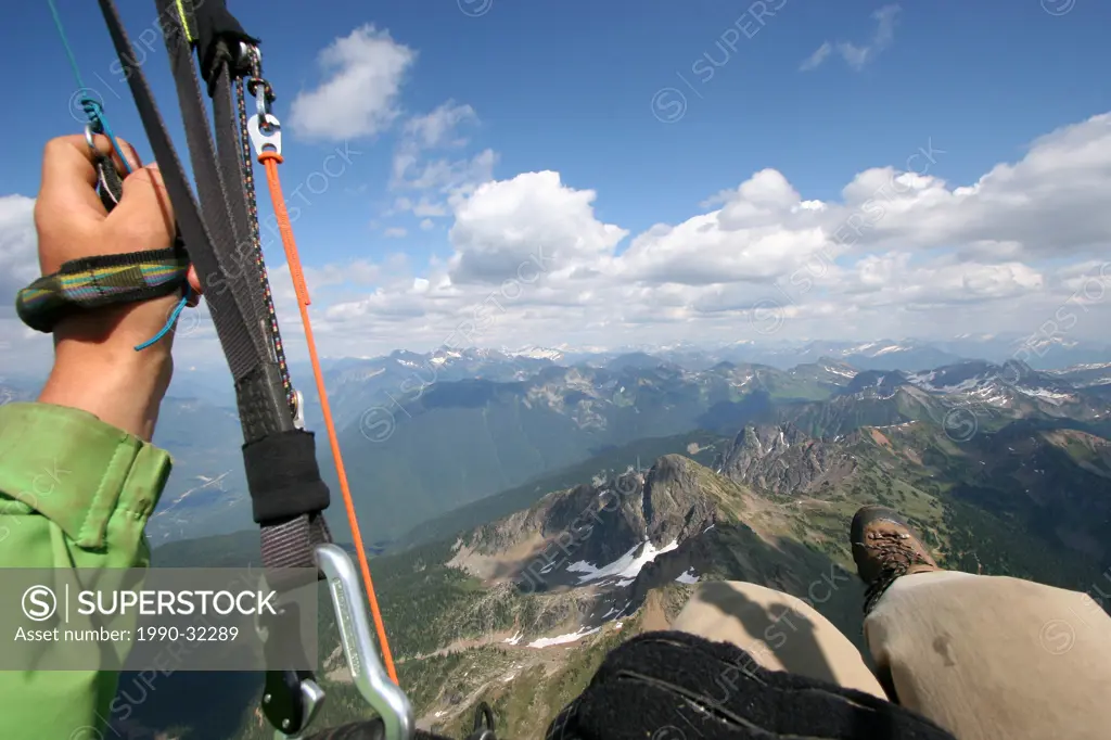 Paragliding near Revelstoke BC, Canada