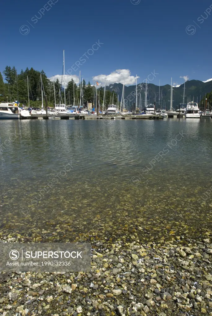 The small harbour of Snug Cove Bowen Island BC Canada