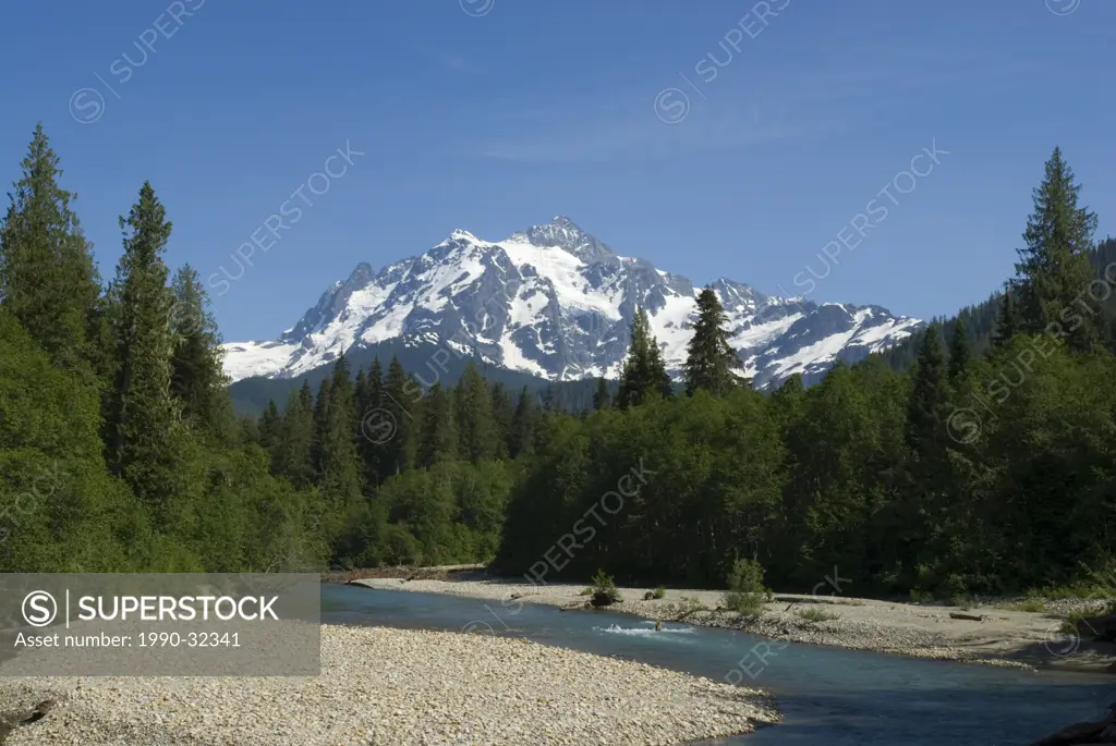 The Nooksack River and Mt Shuksan Mt Baker Wilderness/Snoqualmie National Forest Cascade Mountains WA USA