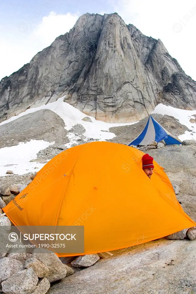 Base Camp at Howser Spire or Howser Spire Massif, is a group of three distinct granite peaks, and is the highest mountain of the Bugaboo Spires