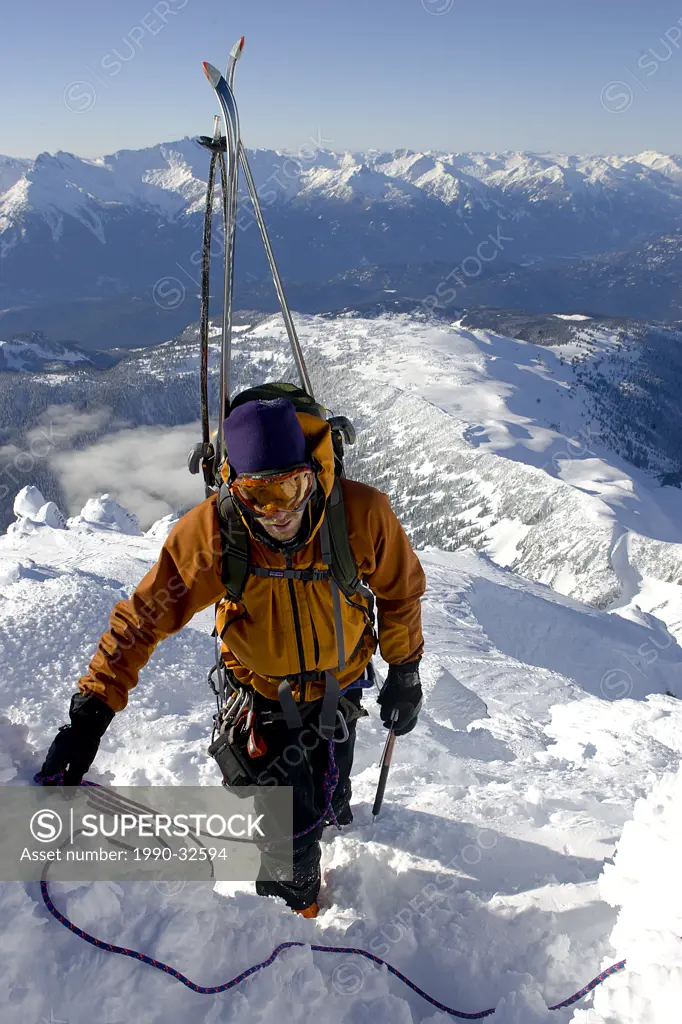 Climber near Squamish, BC, Canada