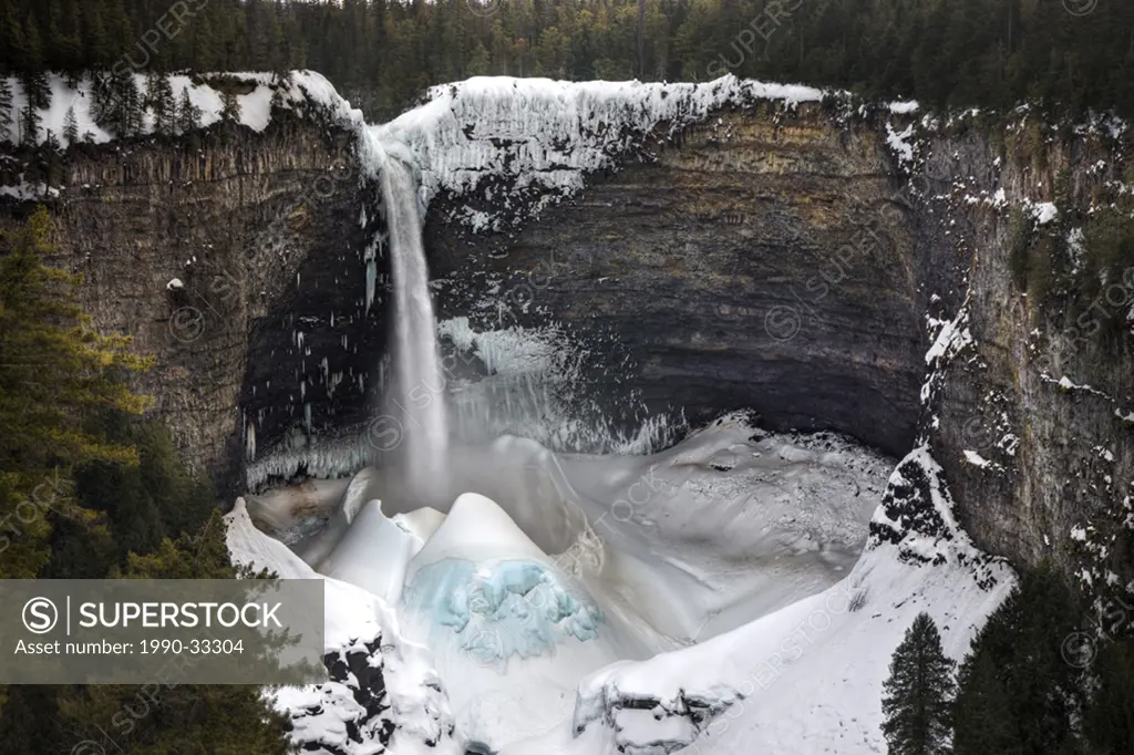 Helmken Falls in Wells Gray Park in British Columbia Canada