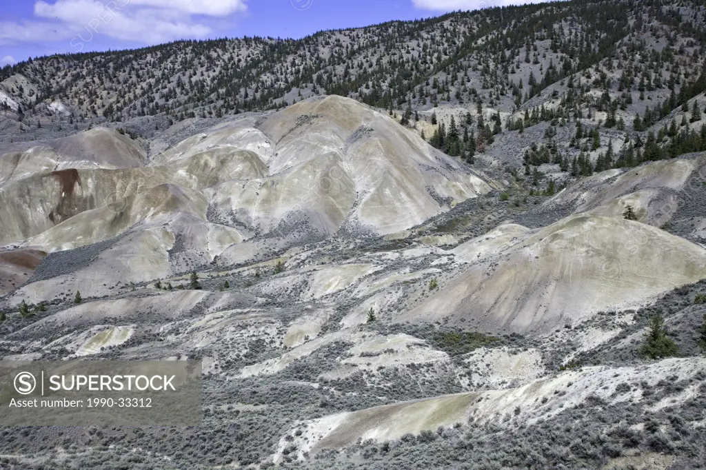 Volcanic landscape along the mid_Fraser River Canyon British Columbia Canada