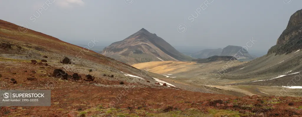 Volcanic landscape in the Itcha Mountains of British Columbia Canada