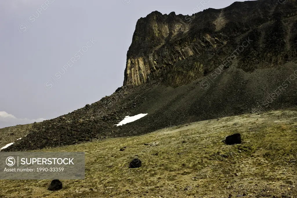 Volcanic landscape in the Itcha Mountains of British Columbia Canada