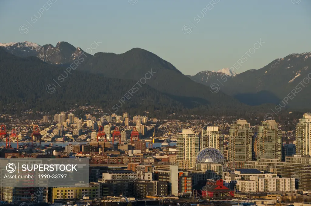 Vancouver, British Columbia, Canada with Science World geodesic dome prominent