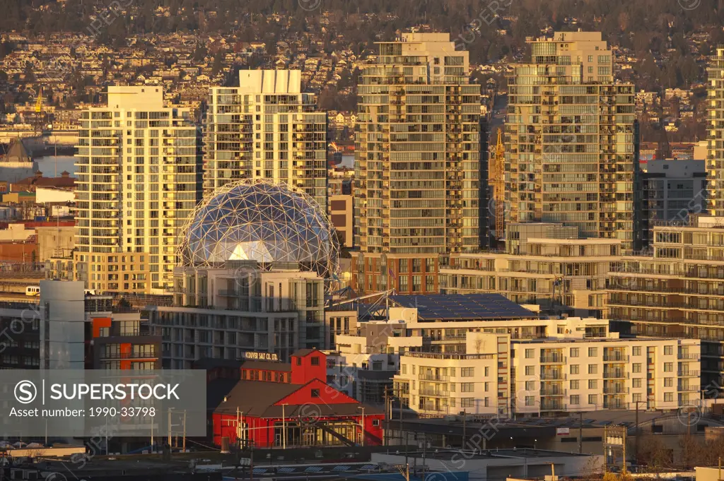 Vancouver, British Columbia, Canada with Science World geodesic dome prominent