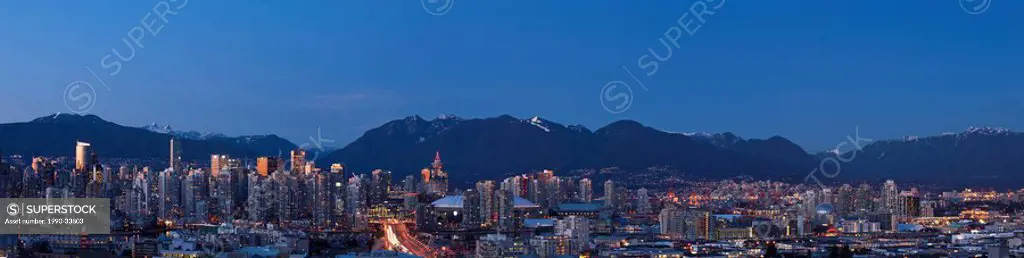 Vancouver, British Columbia, Canada, panoramic view of city