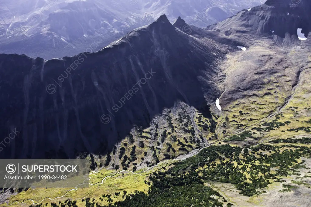 The volcanic Ilgatchuz Mountains in British Columbia Canada