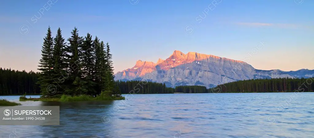 Sunrise at Two Jack Lake in Banff National Park, Alberta, Canada