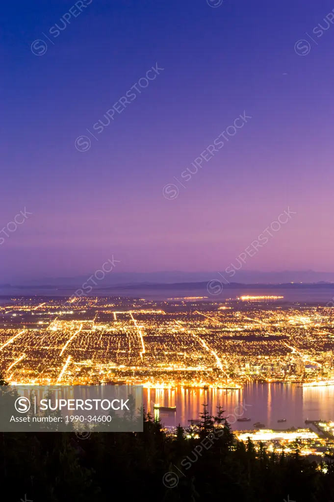 Vancouver at night.