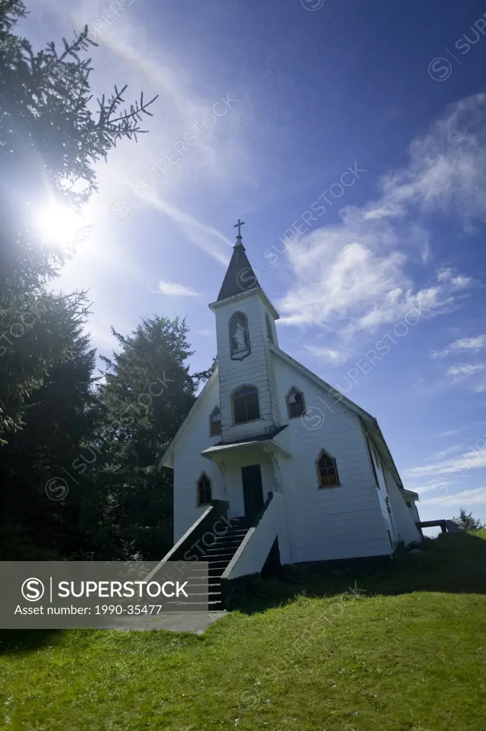 The Roman Catholic Church at Yuquot or Friendly Cove,home of Mowachant/Muchalaht people, BC, Canada